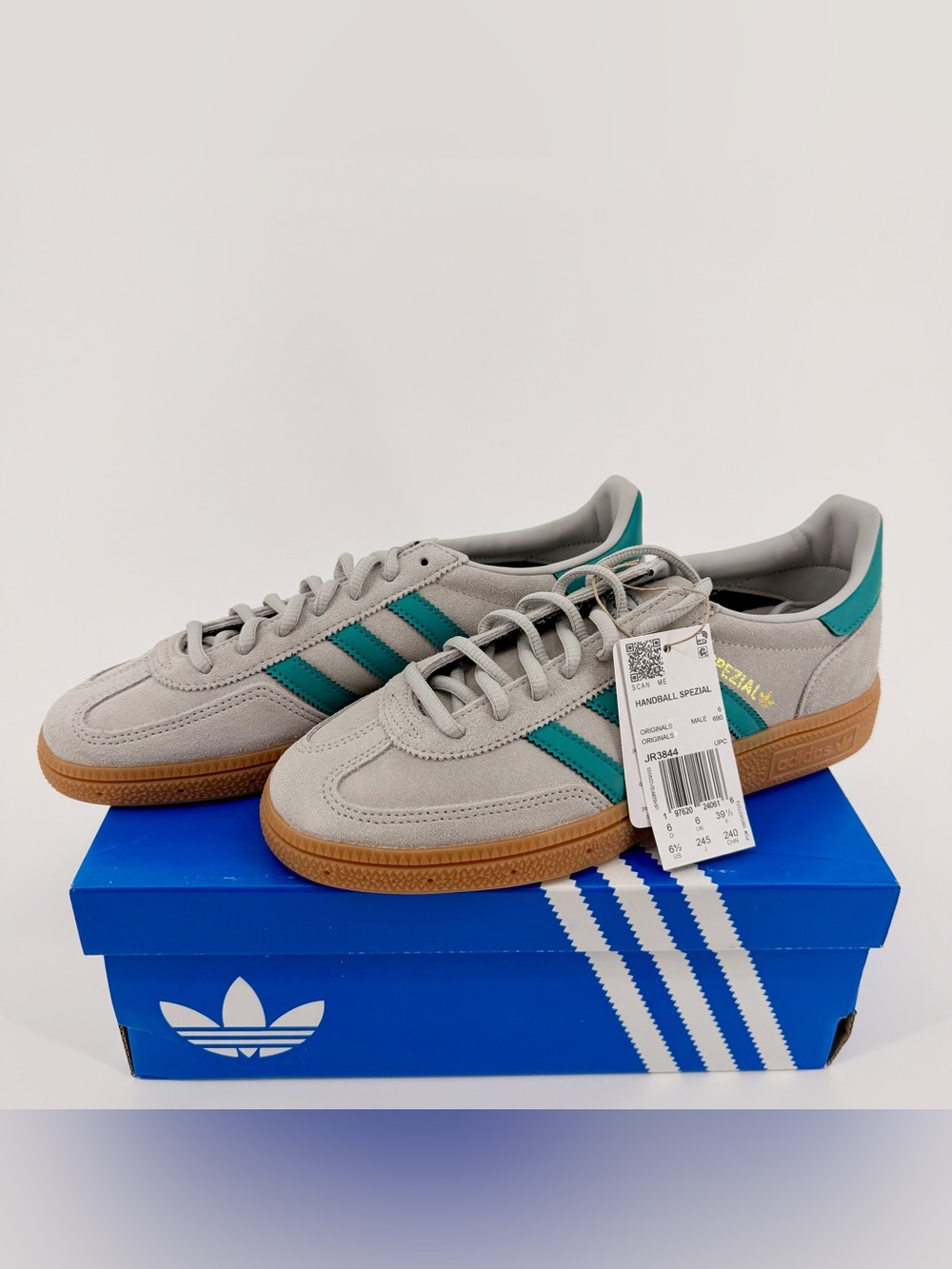 adidas Handball Spezial JR3844 Grey Teal Gum Men’s 6.5 Women’s 7.5 New